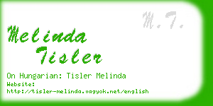 melinda tisler business card